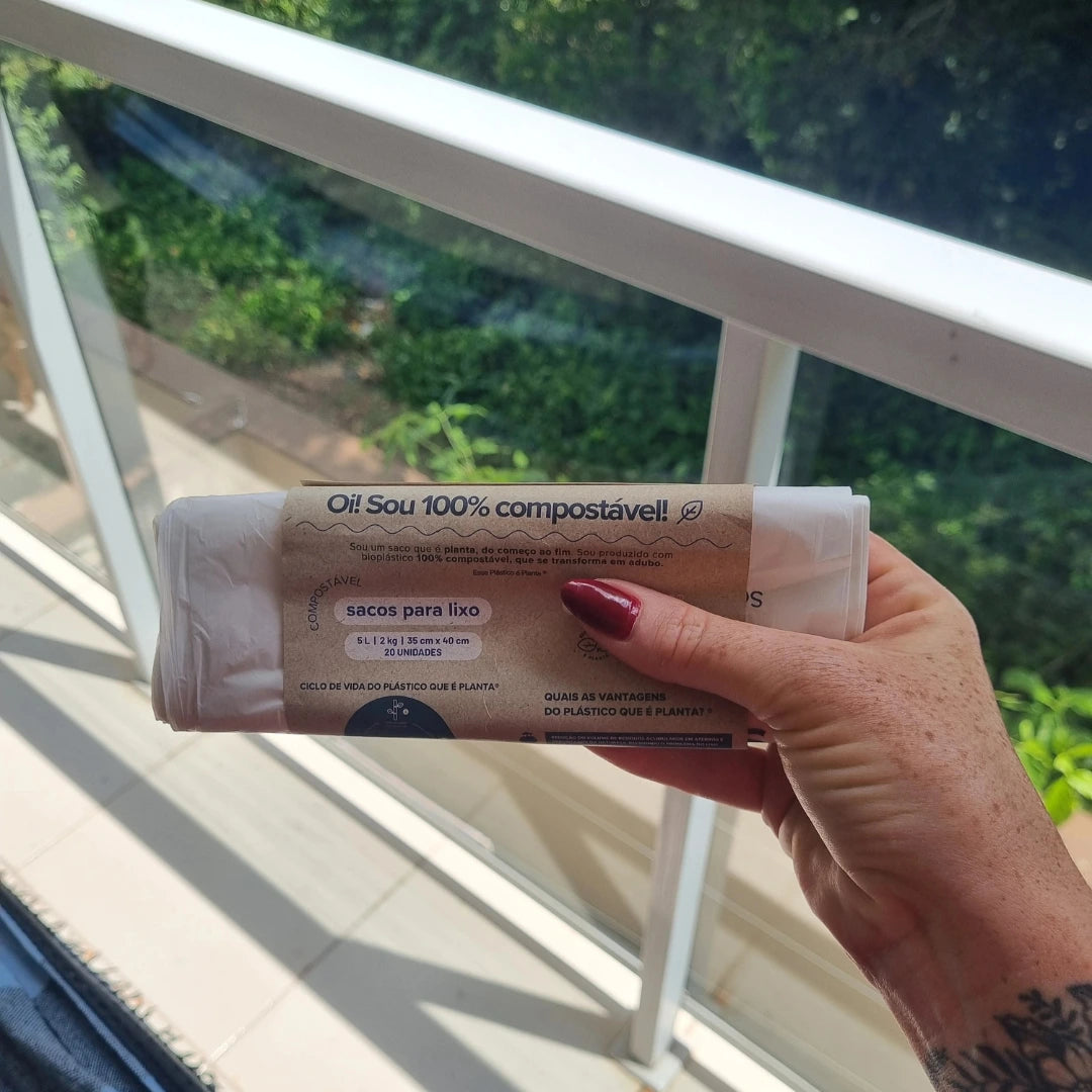 Saco de Lixo 100% Compostável 50L