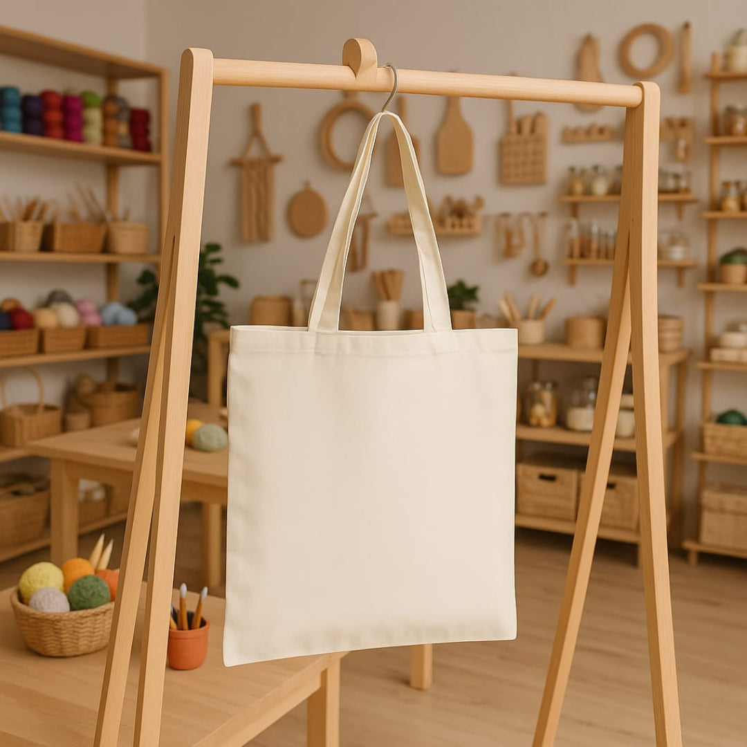 Ecobag Ecoleva – 100% Algodão Cru - 40x40cm - 3 unidades