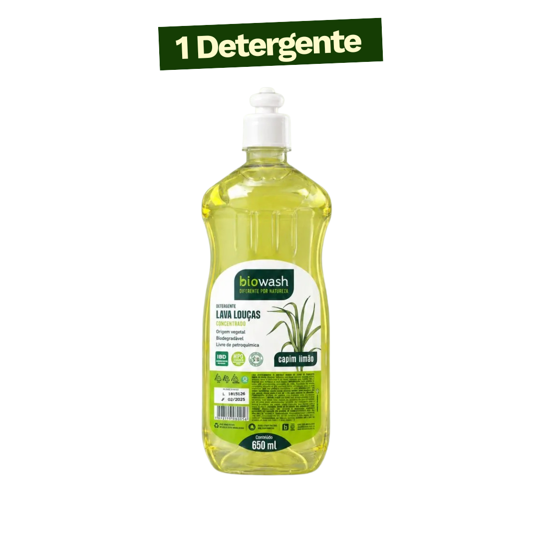 Detergente Lava Louças Biowash 650ml - Unidade