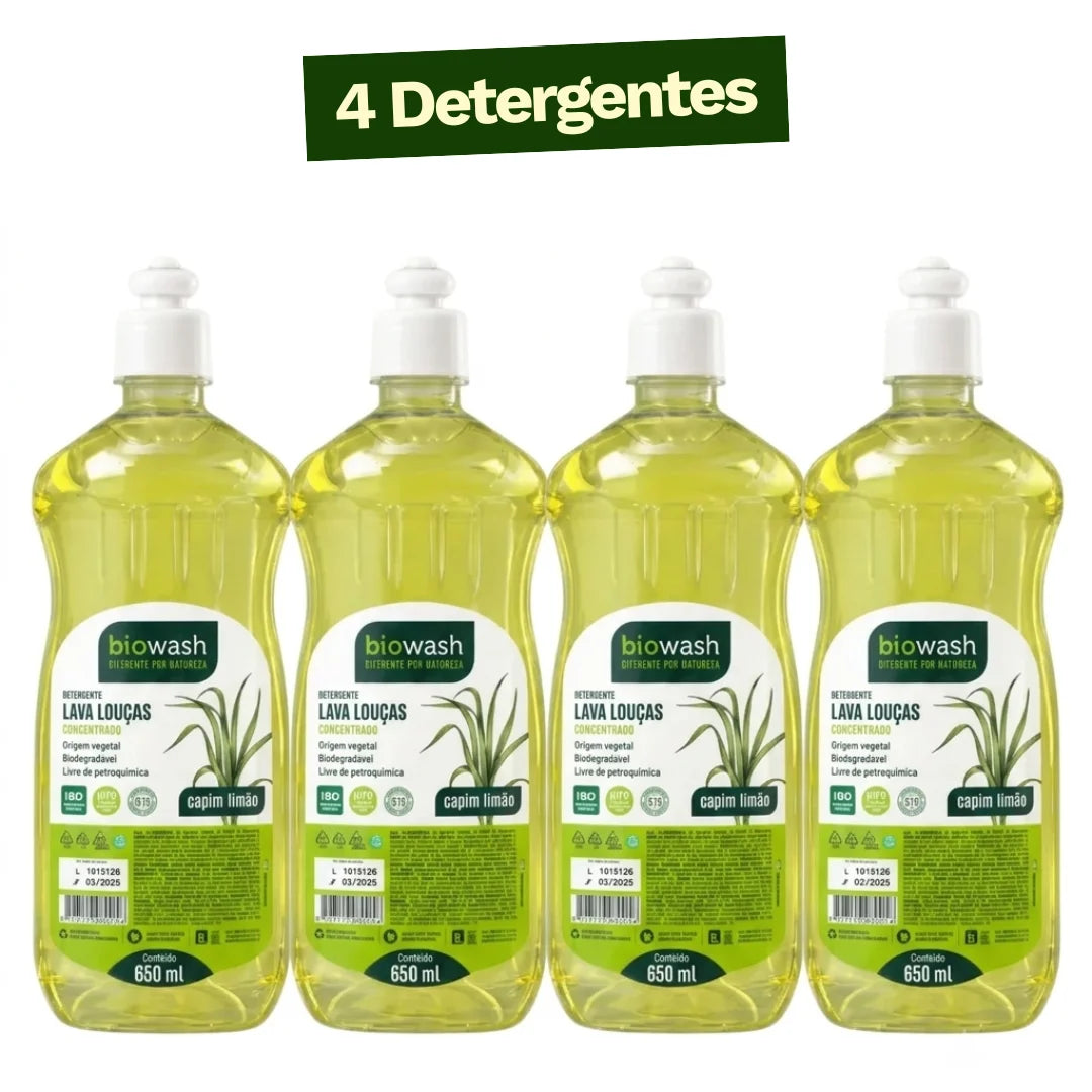 Kit Detergente Leve 4 Pague 3 - Biowash 650ml