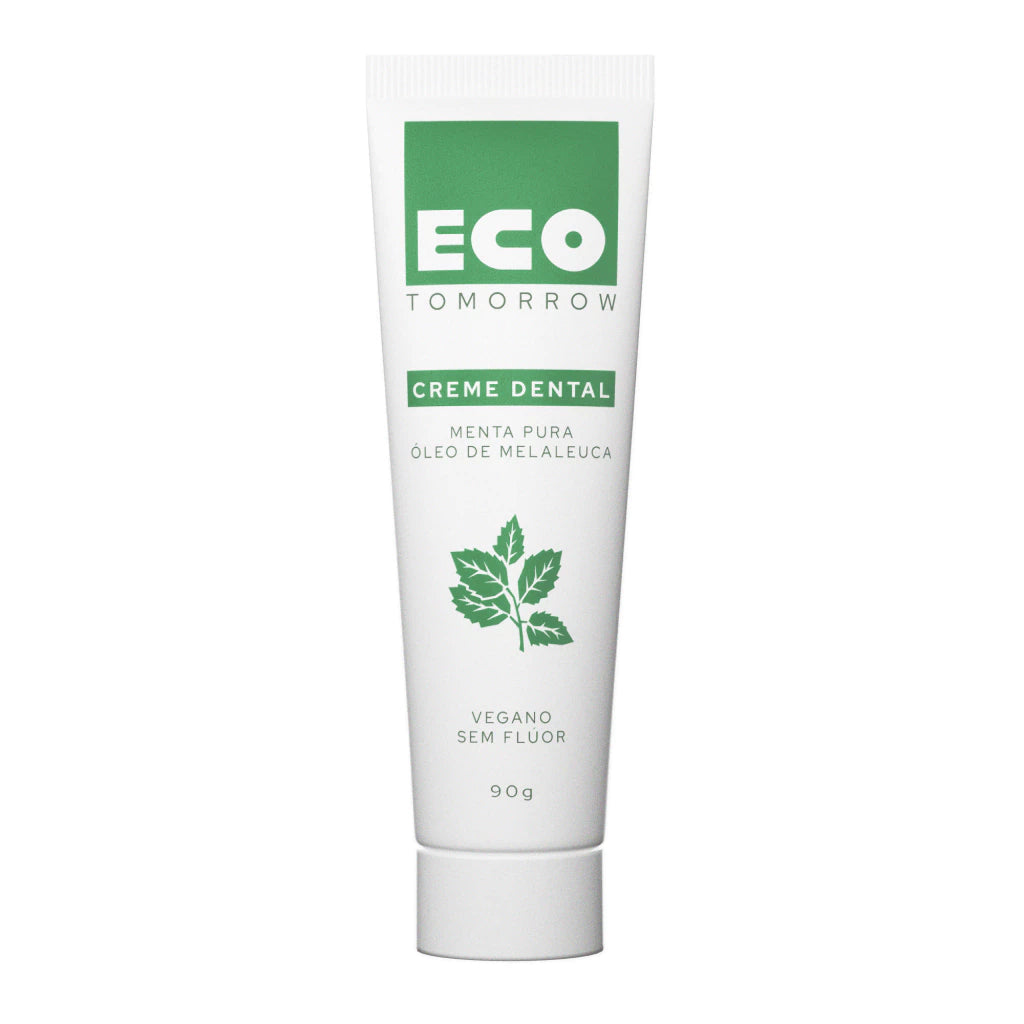 Kit 3 Cremes Dentais Veganos Sem Fluor Menta Pura