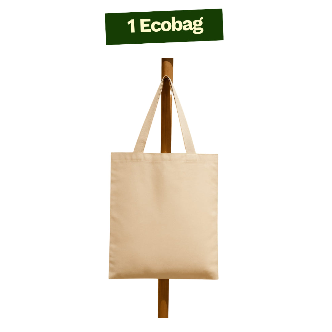 Ecobag Ecoleva – 100% Algodão Cru - 40x40cm - Unidade