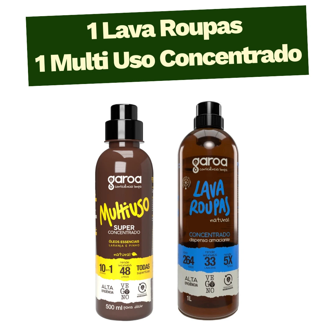 Kit Lavanderia - Multi Uso Concentrado e Lava Roupas