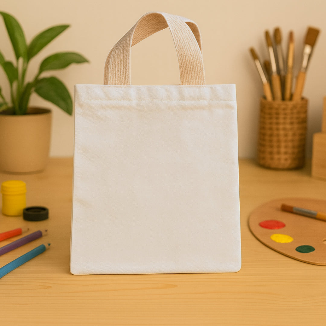 Ecobag Ecoleva – 100% Algodão Cru - 20x20cm - 6 unidades