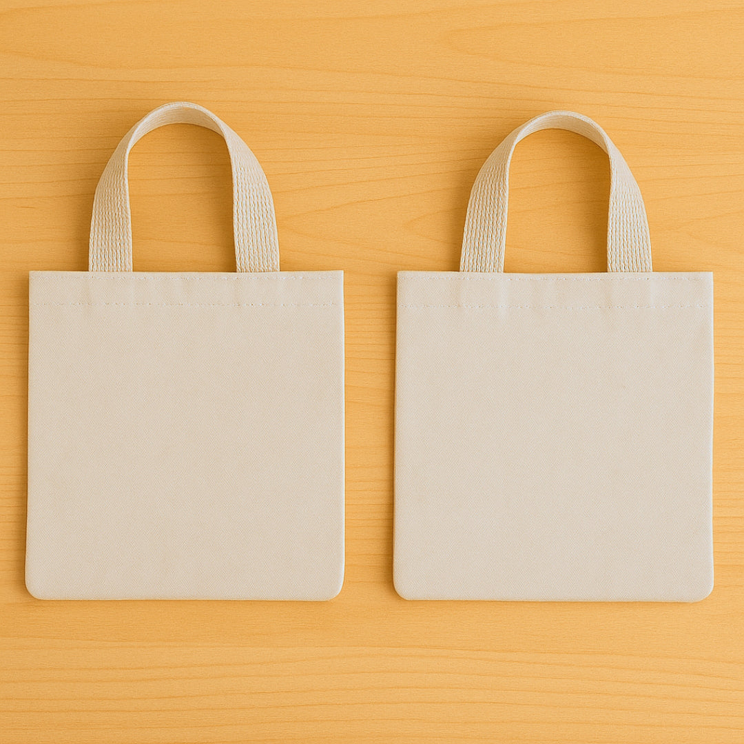 Ecobag Ecoleva – 100% Algodão Cru - 20x20cm - 6 unidades