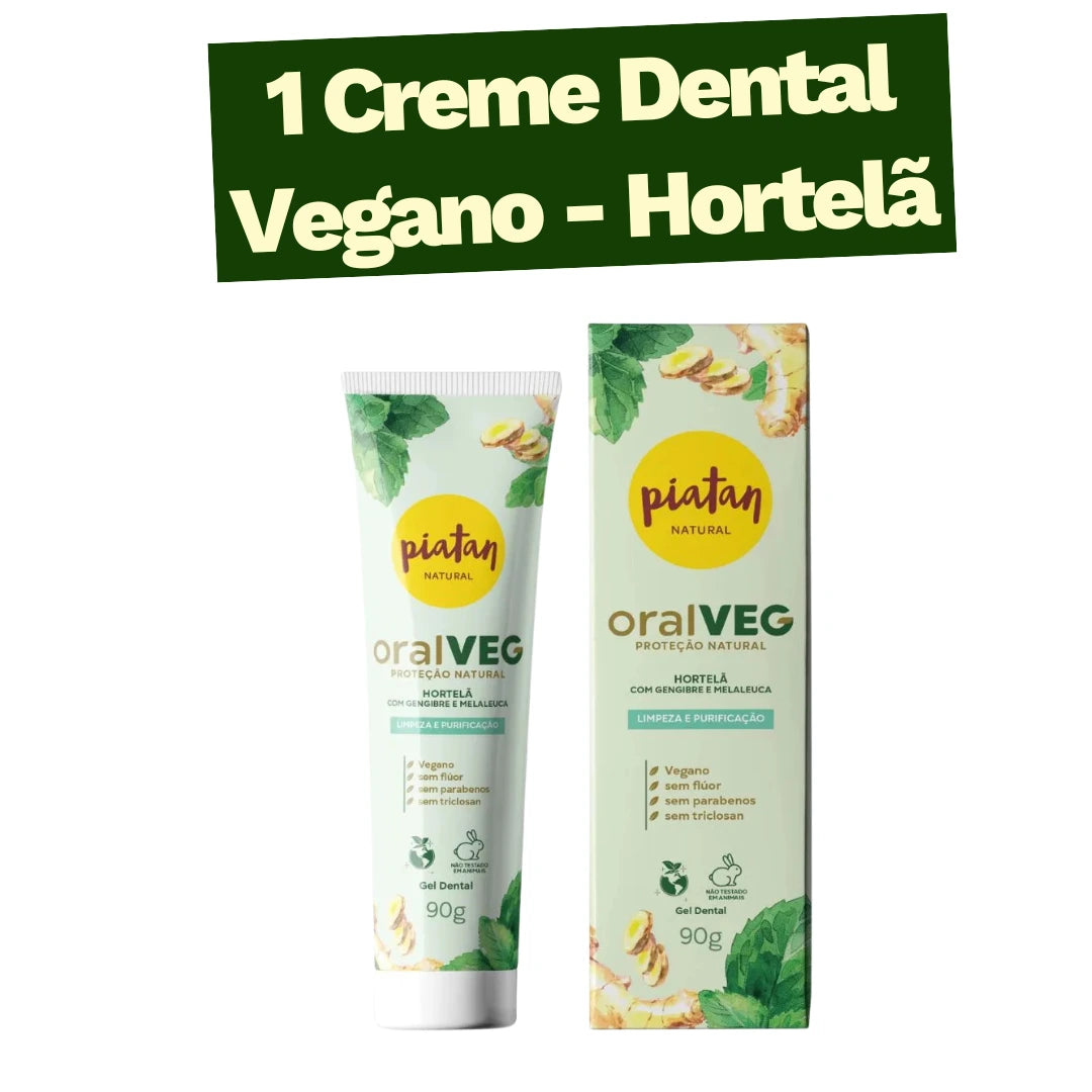 Creme Dental Natural Hortelã com Gengibre e Melaleuca - 90g