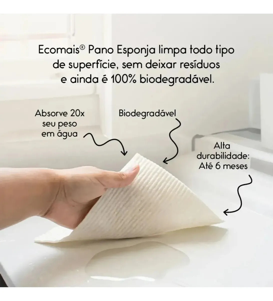 Kit com 2 panos esponja ecológicos