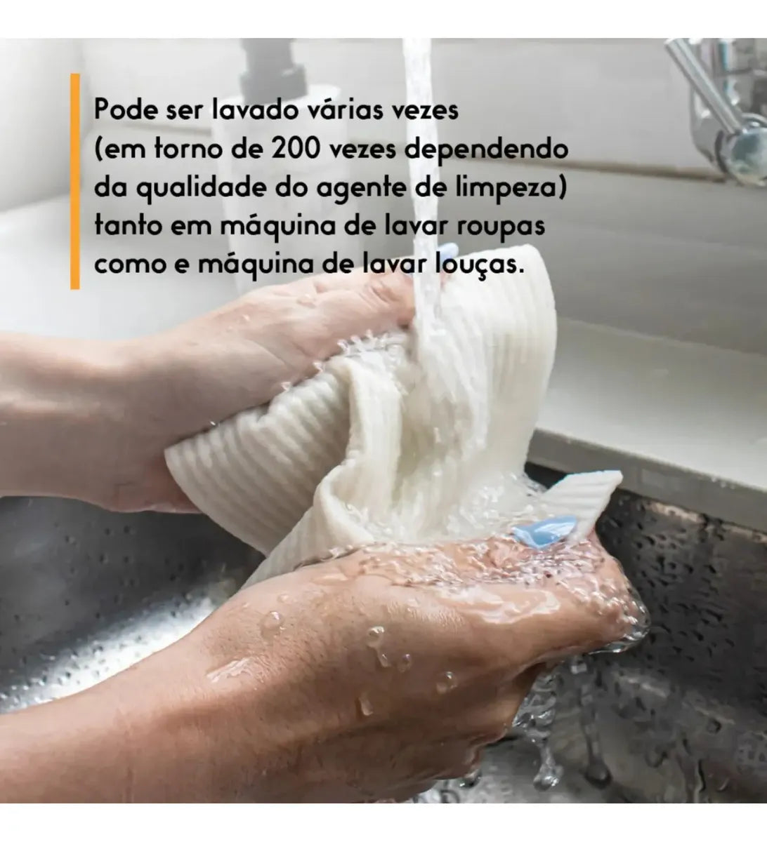 Kit com 4 panos esponja ecológicos