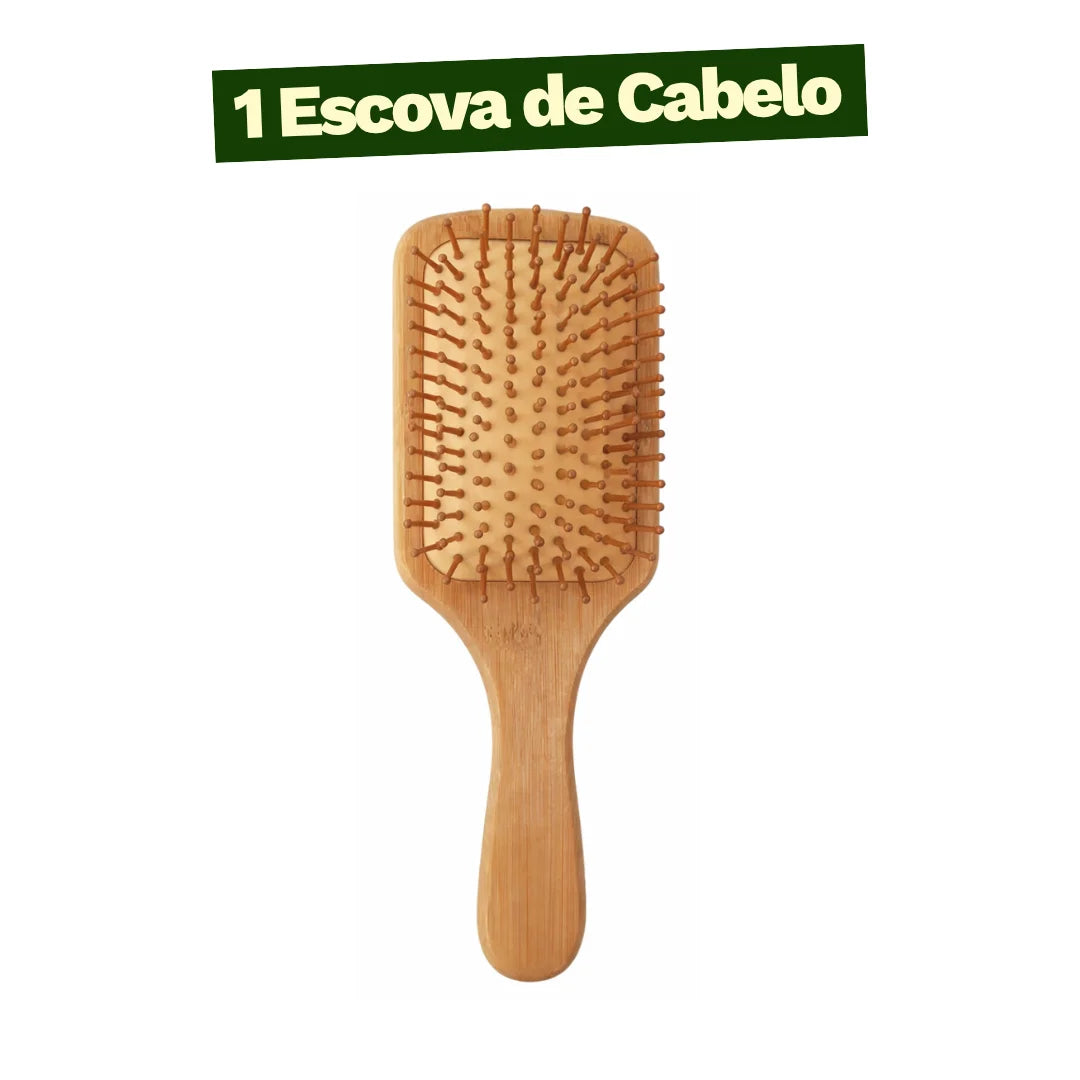 Escova de Cabelo em Bambu
