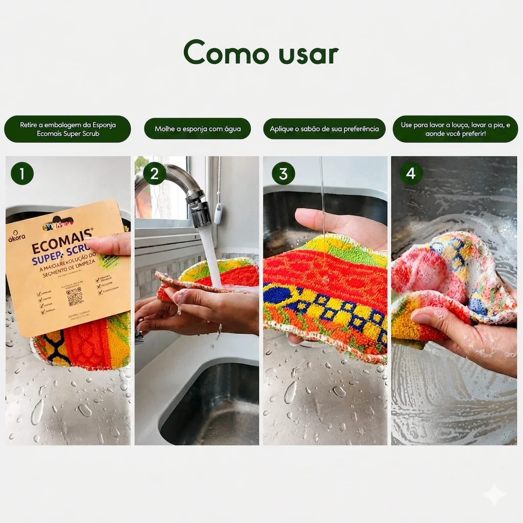 Esponja Multiuso para Limpeza Pesada Super Scrub