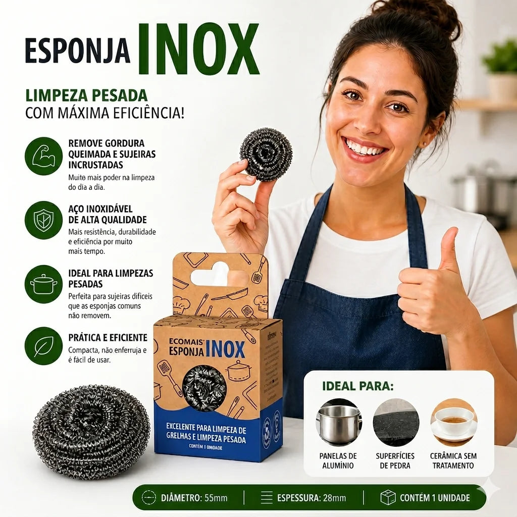 Esponja Inox Limpeza Extrema