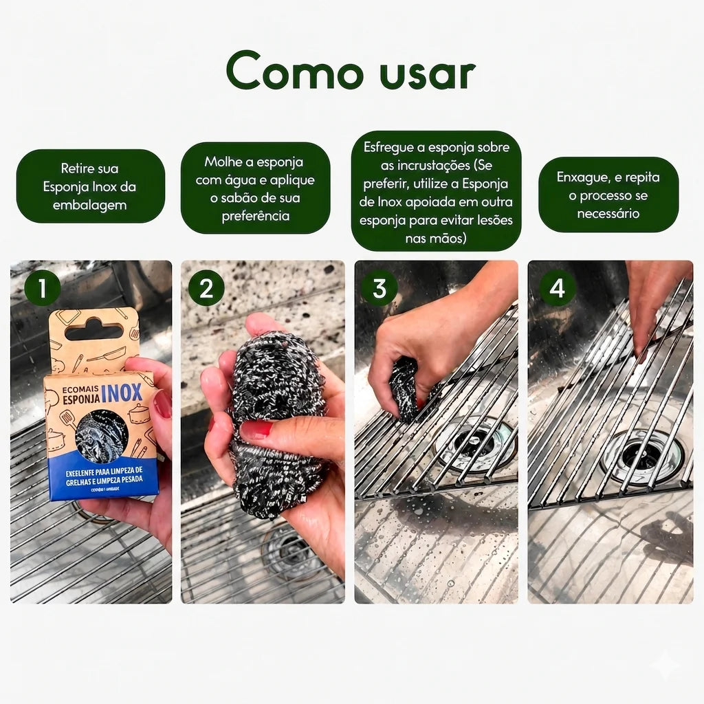 Esponja Inox Limpeza Extrema