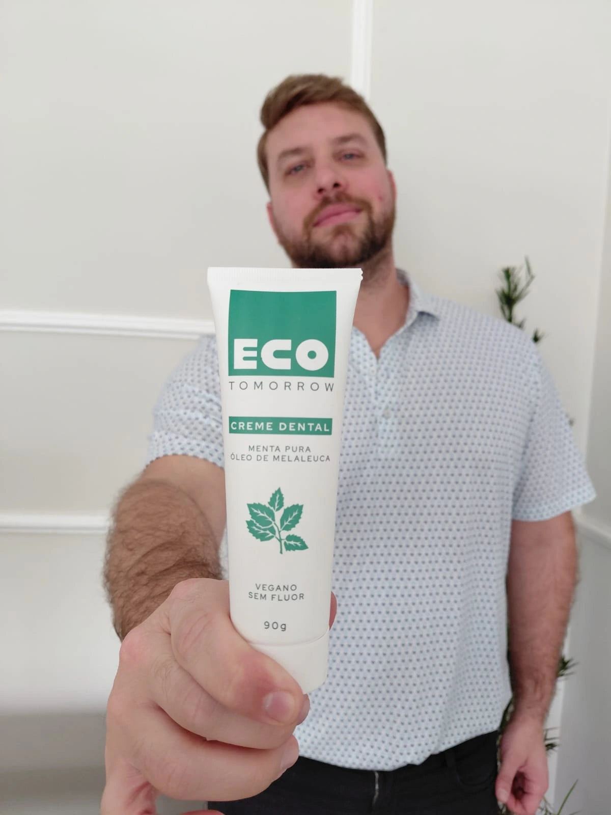 Kit 3 Cremes Dentais Veganos Sem Fluor Menta Pura