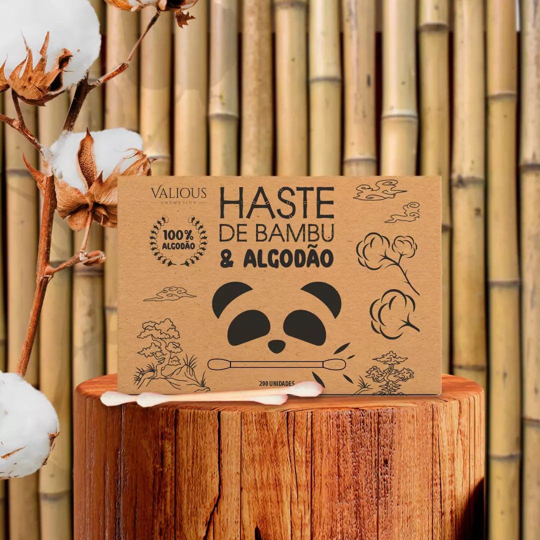 Haste de Bambu e Algodão - Caixa com 200 unidades