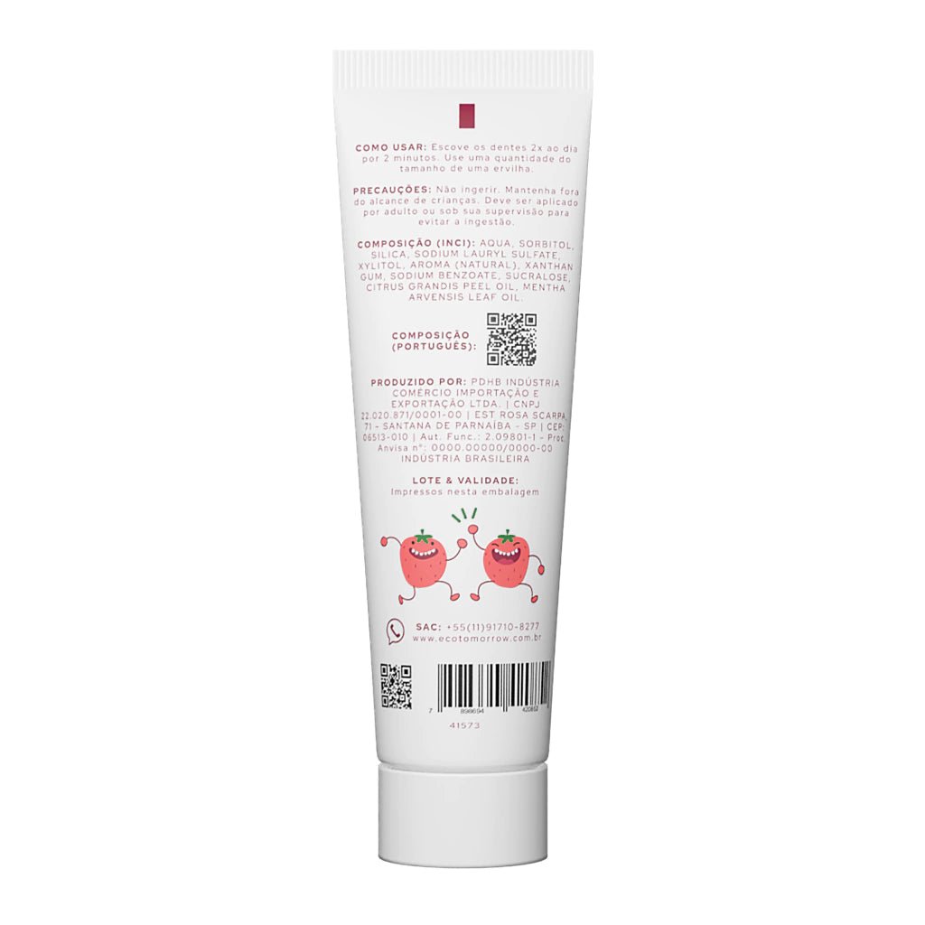 Kit 12 Escovas de Dentes de Bambu + creme dental Kids - Ecoleva