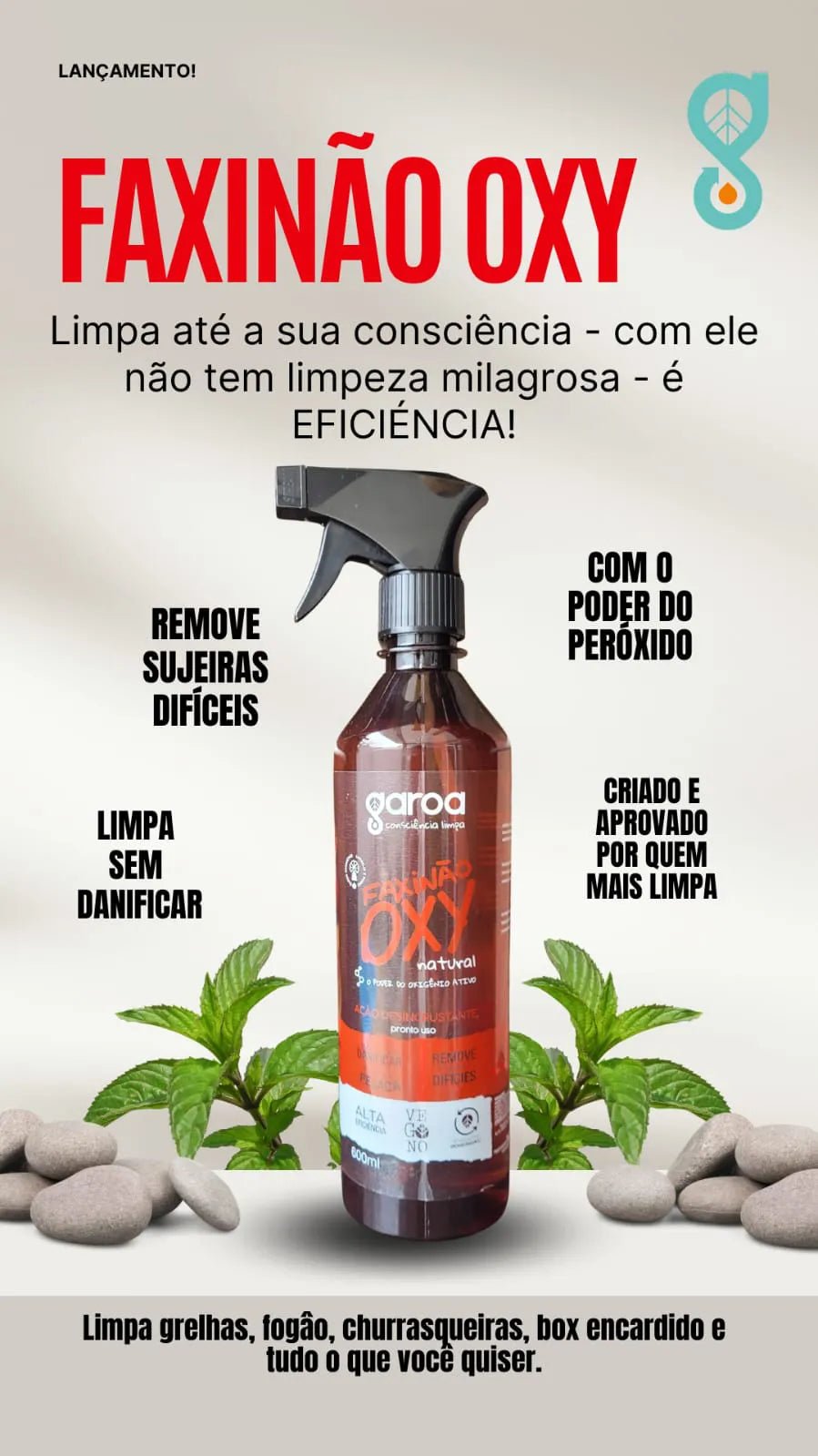 Kit Banheiro - 1 Limpa Banheiro e 1 Faxinão Oxy - Ecoleva