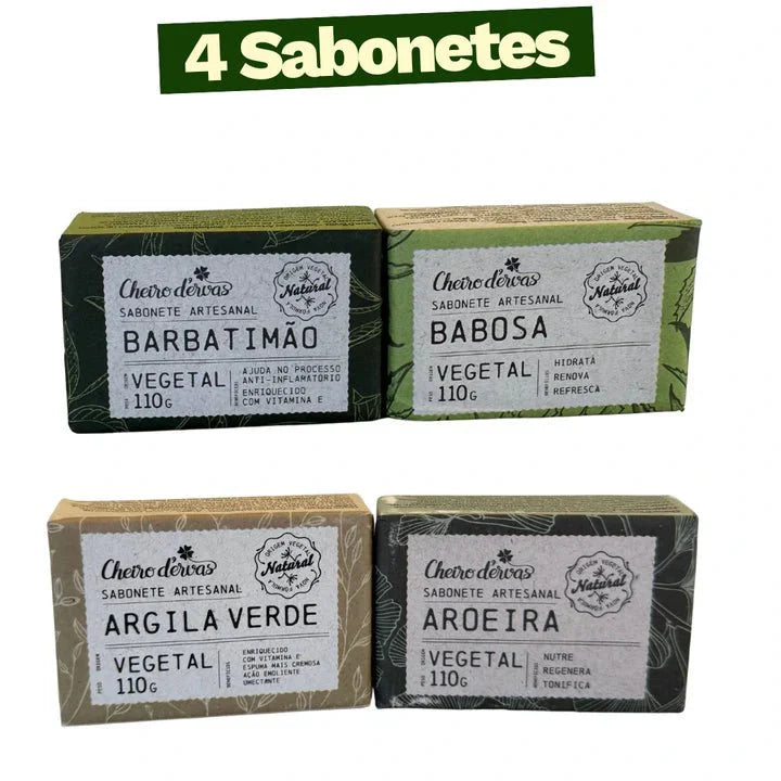 Kit 4 Sabonetes Artesanais