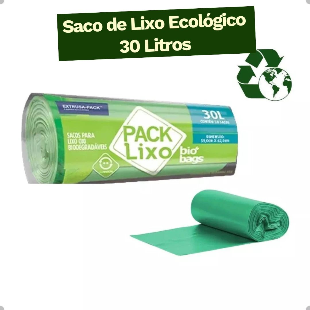 Saco de Lixo Ecológico 30 Litros - 30 Unidades - Ecoleva